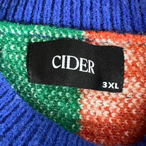 Cider Unisex Pullover Sweater Floral Mushroom Geo Print Stretch Colorful 3XL - Picture 6 of 6